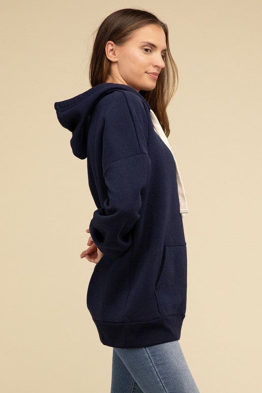 Oversized Hoodie Longline Sweatshirt