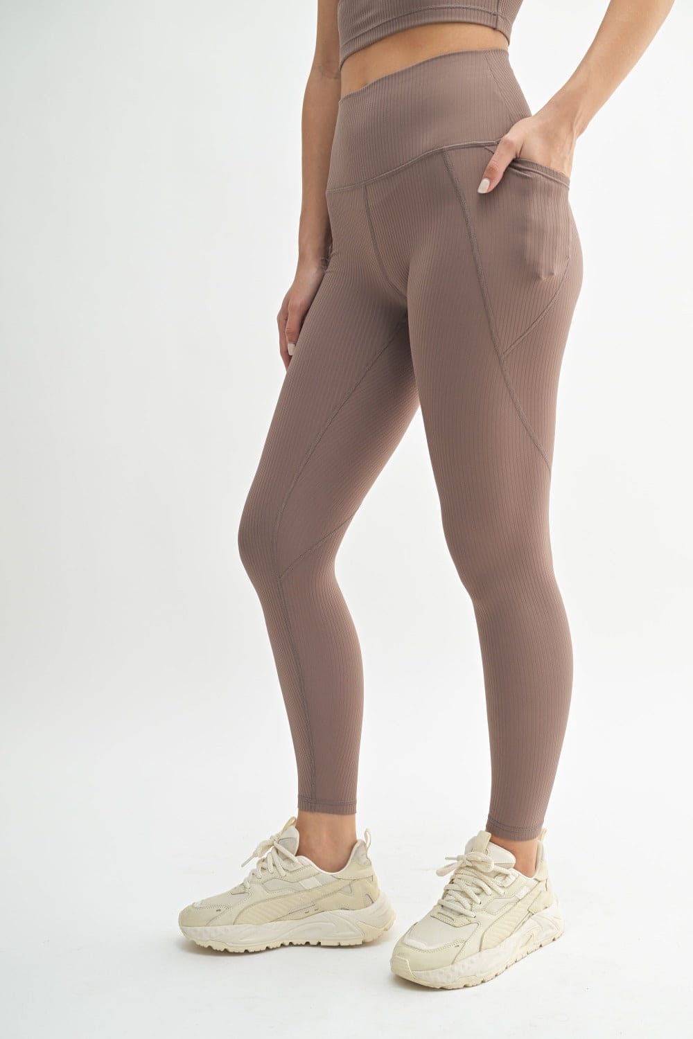 Soft Ribbed High-Waisted Leggings