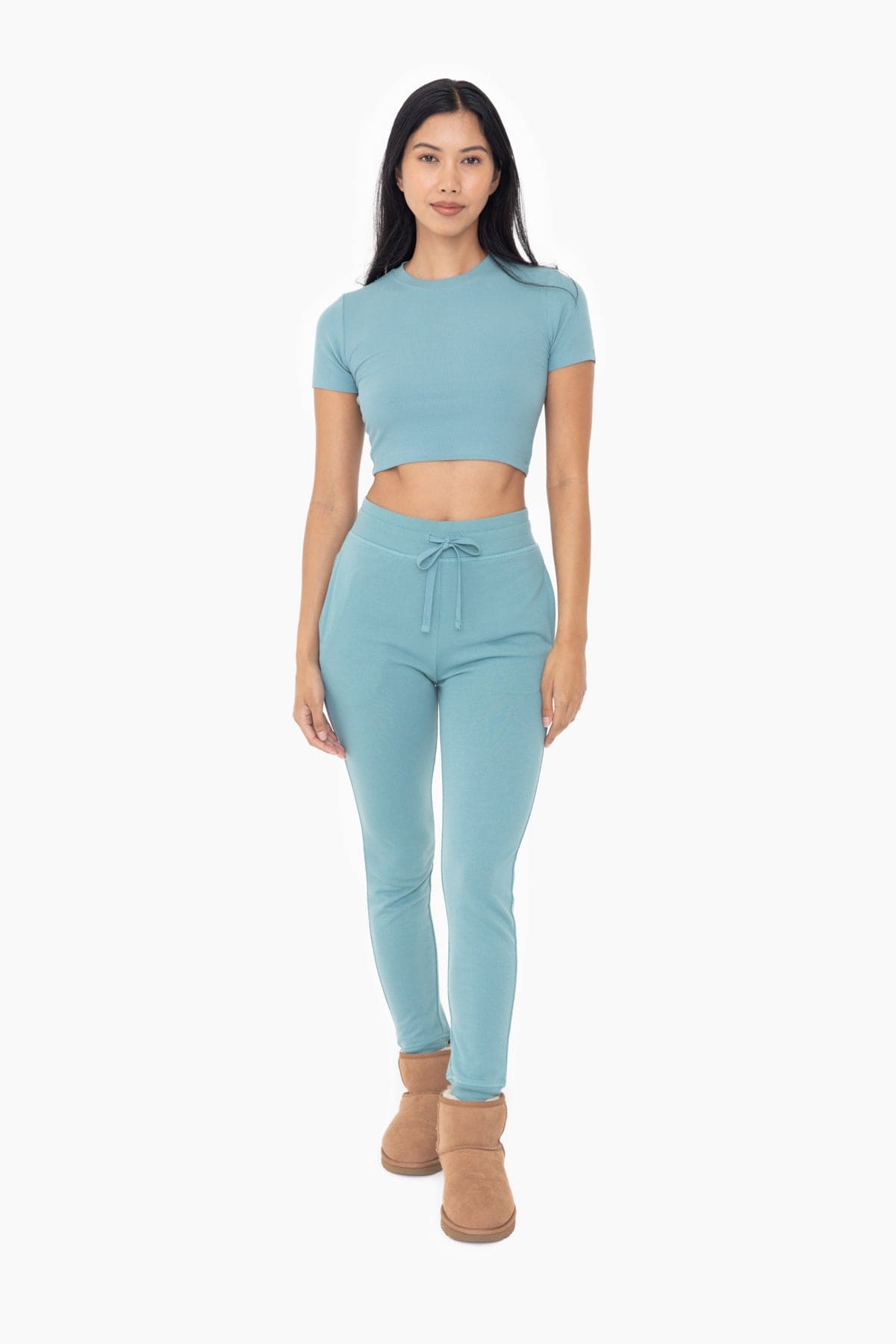 French Terry Cuffed Skinny Joggers