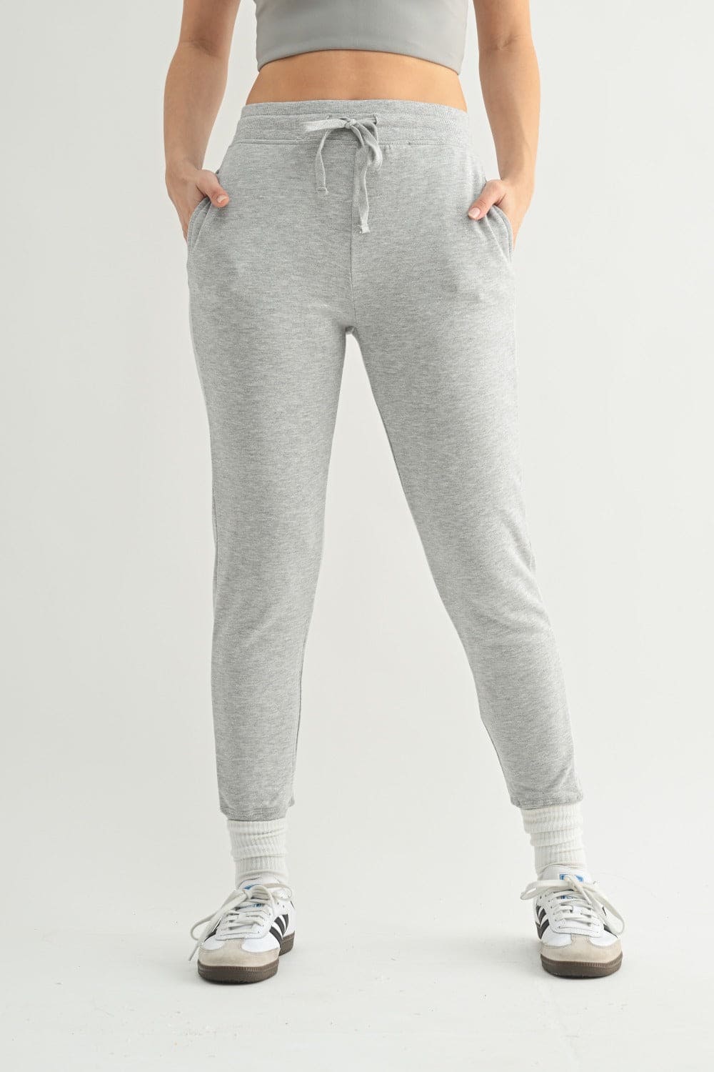French Terry Cuffed Skinny Joggers