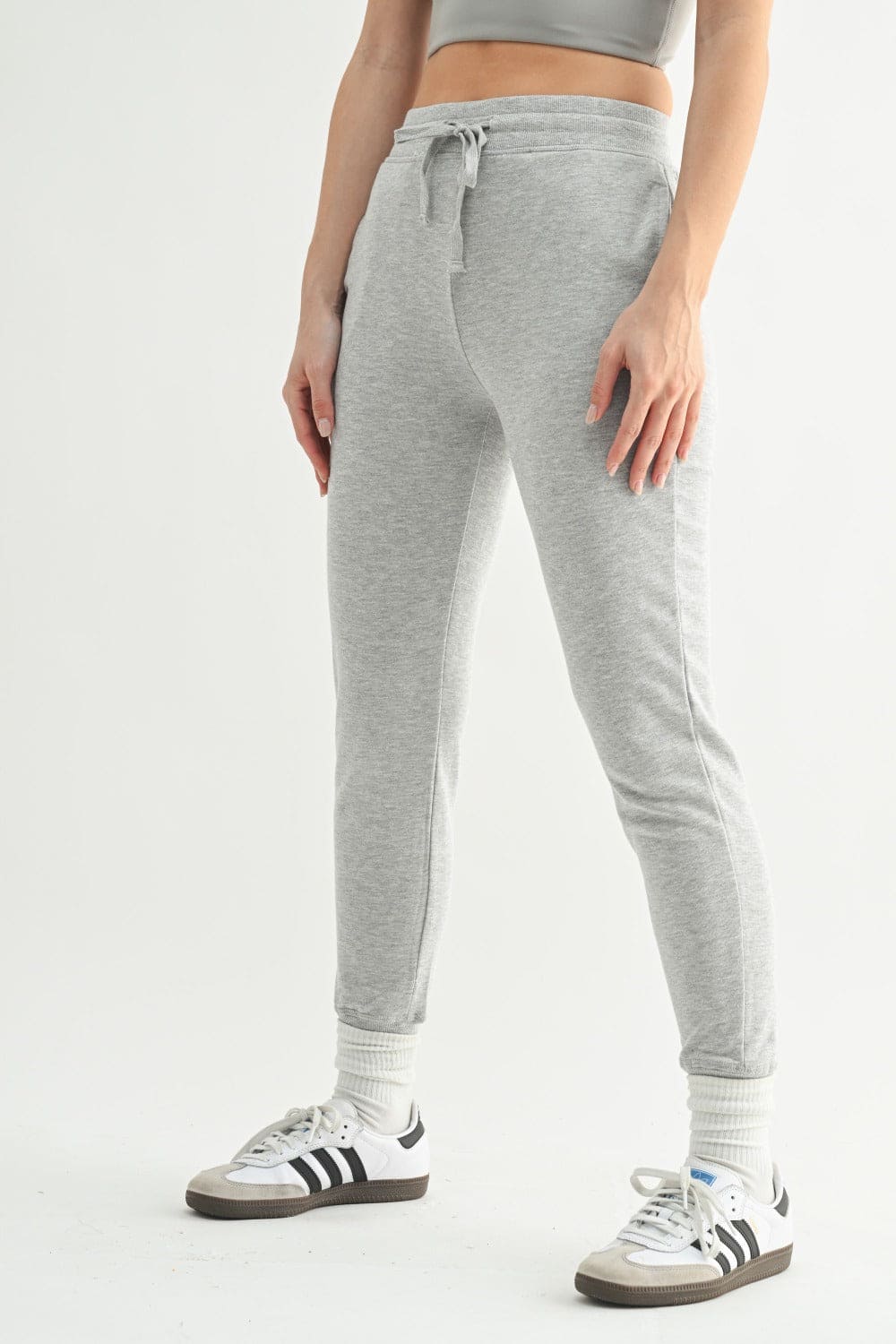 French Terry Cuffed Skinny Joggers