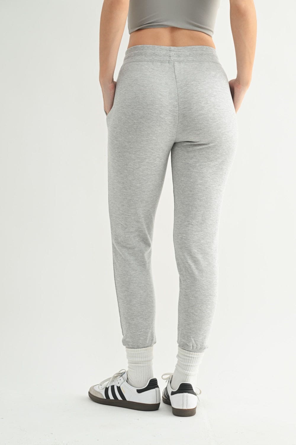 French Terry Cuffed Skinny Joggers