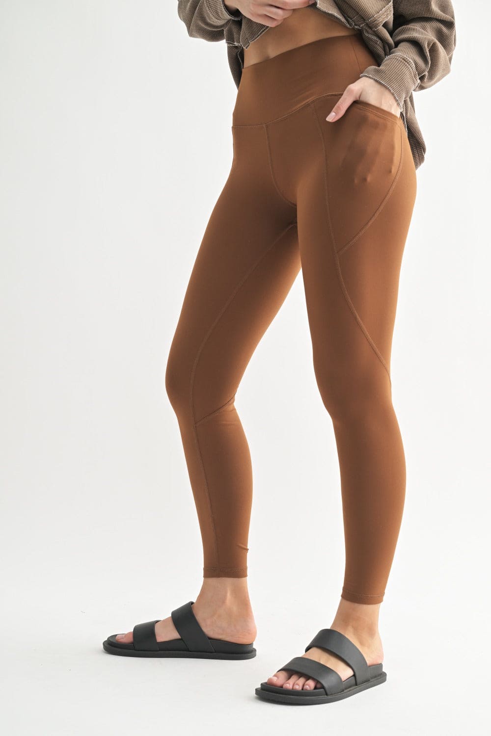Tapered Band Essential Solid Highwaist Leggings