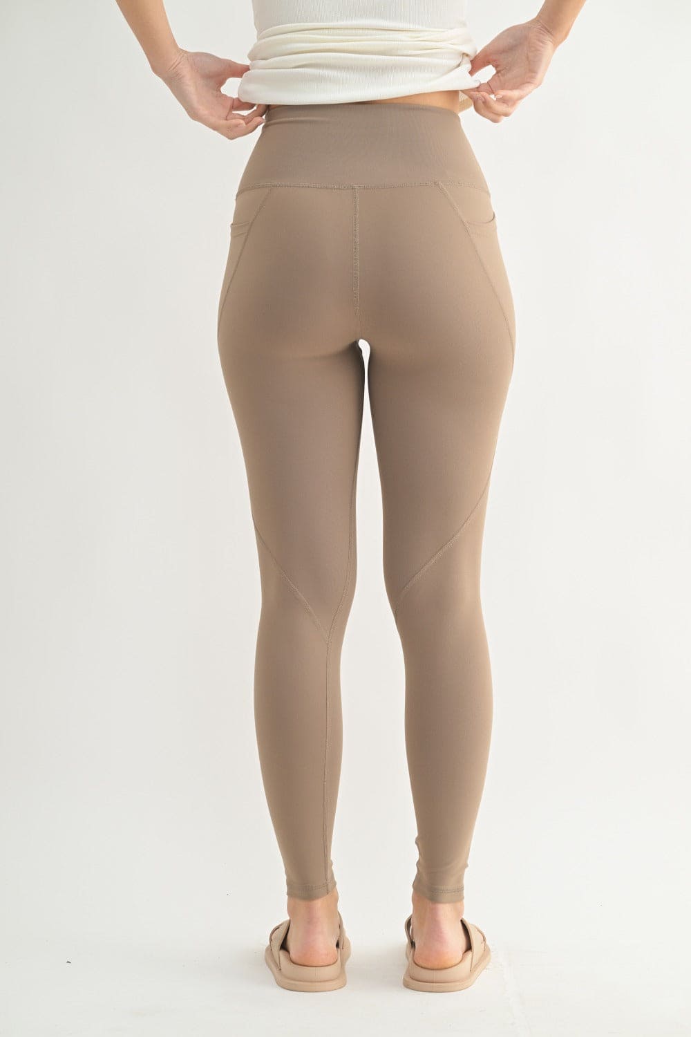 Tapered Band Essential Solid Highwaist Leggings