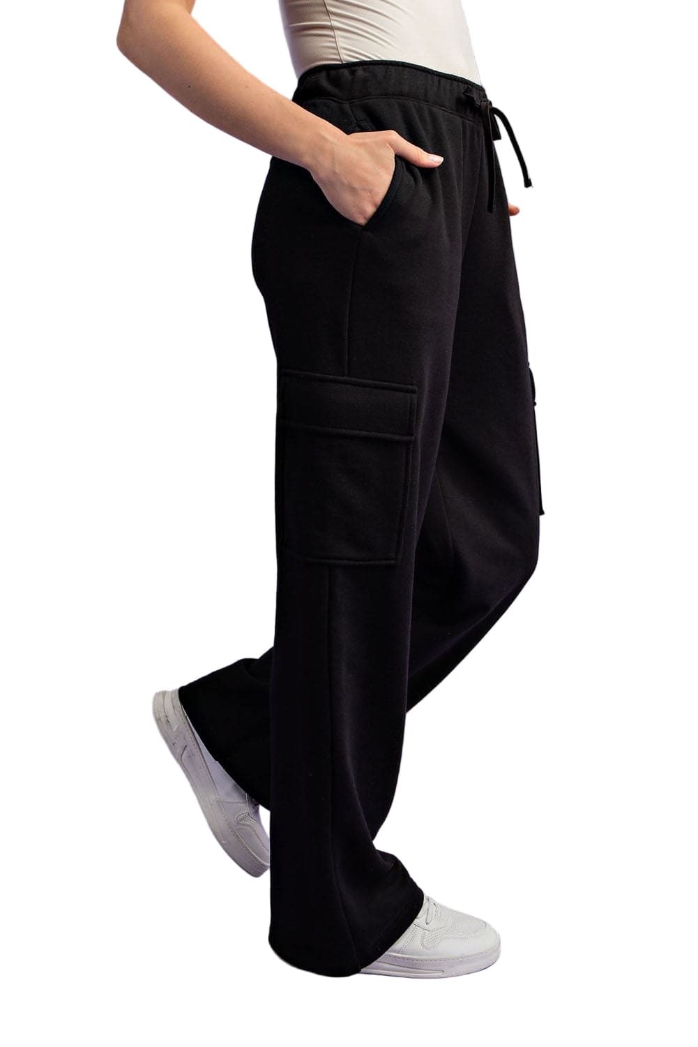 French Terry Straight Cargo Sweatpant