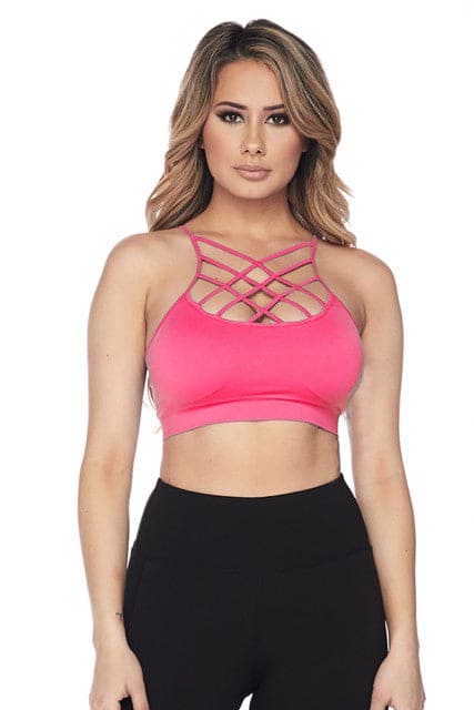 Caged Neck Sports Bra