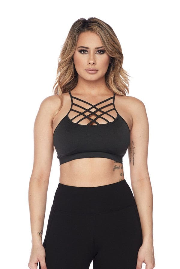 Caged Neck Sports Bra