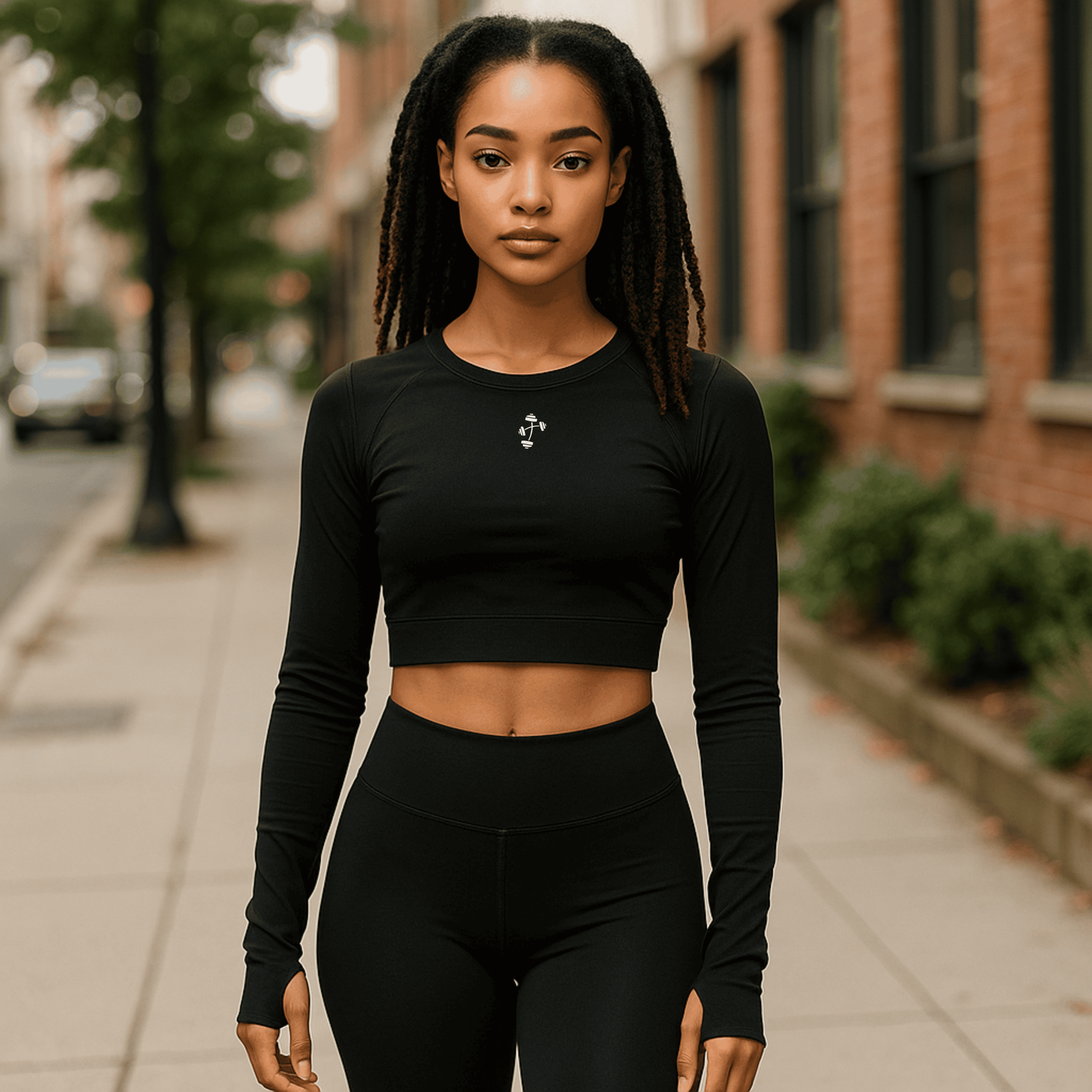 Gym Is Therapy Long Sleeve Cropped Top