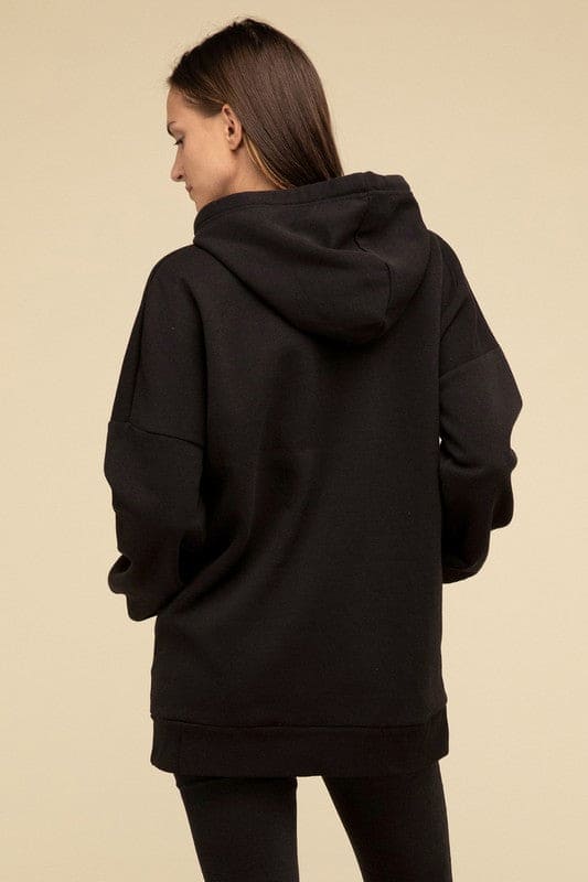 Oversized Hoodie Longline Sweatshirt