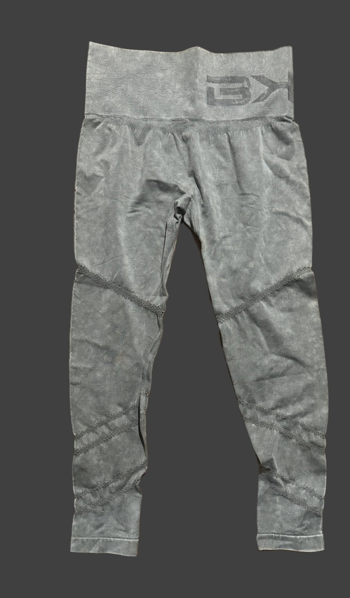 Angled Perforation Mineral Wash Seamless Leggings - LEGDAY EVERYDAY