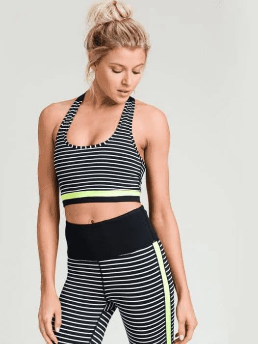 Block/Neon Stripe Triangle Racerback Sportsbra - LEGDAY EVERYDAY