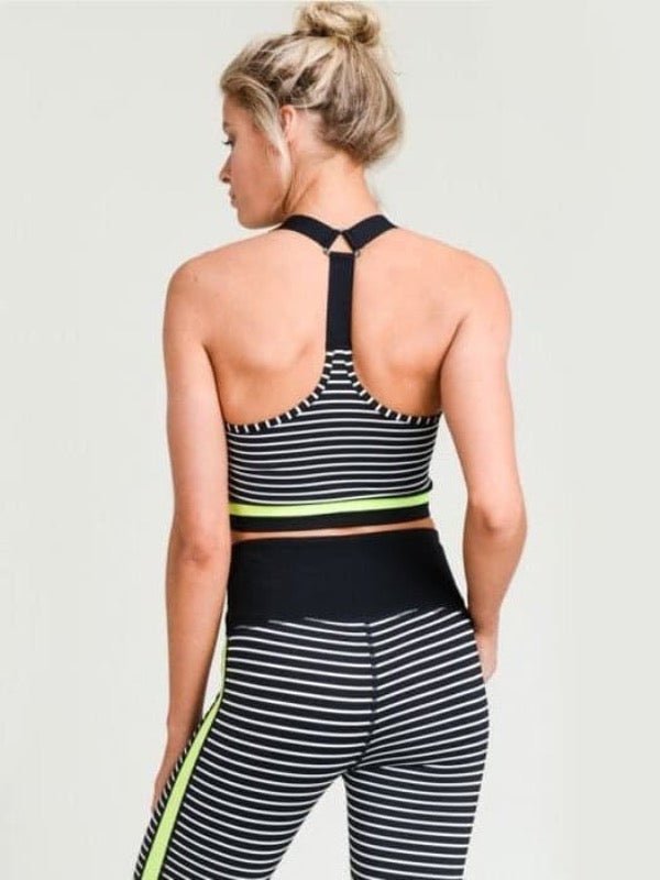 Block/Neon Stripe Triangle Racerback Sportsbra - LEGDAY EVERYDAY