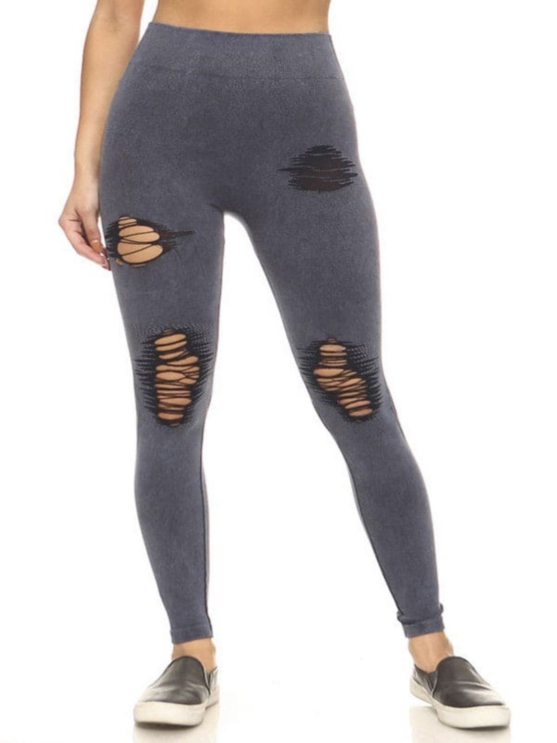 Distressed Vintage washed Leggings - LEGDAY EVERYDAY