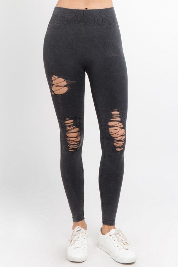 Distressed Vintage washed Leggings - LEGDAY EVERYDAY