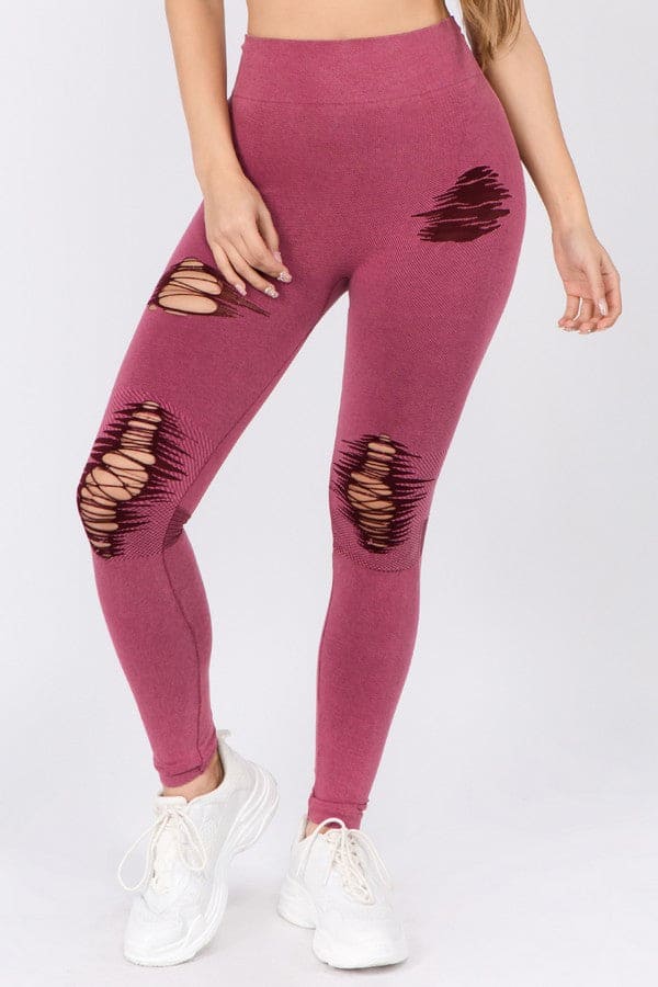Distressed Vintage washed Leggings - LEGDAY EVERYDAY