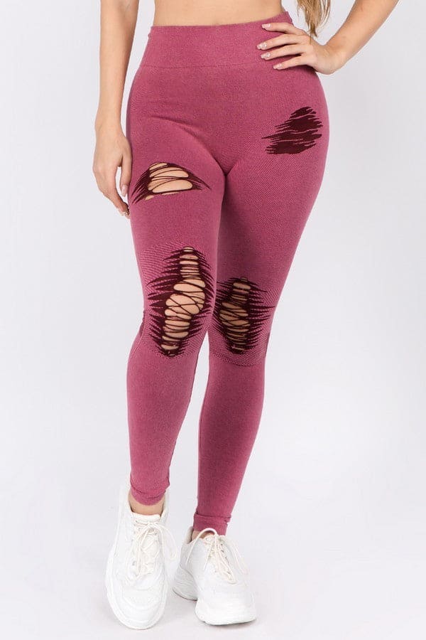 Distressed Vintage washed Leggings - LEGDAY EVERYDAY