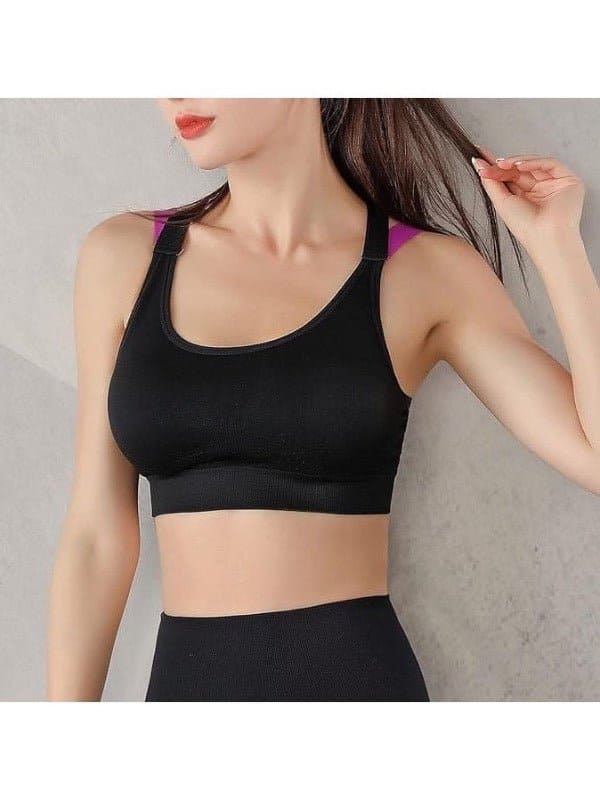 Elastic Multi - Color Criss - Cross Back Sportsbra - LEGDAY EVERYDAY