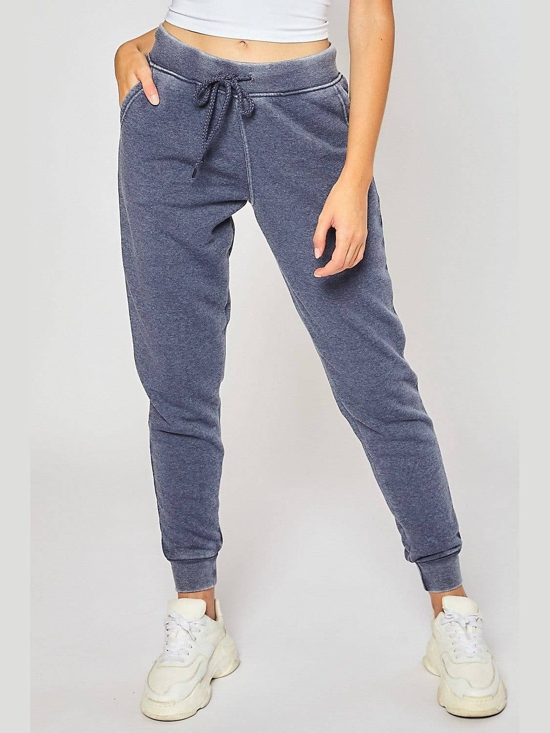 FLEECE BURN OUT RELAX FIT JOGGER - BKFJNY
