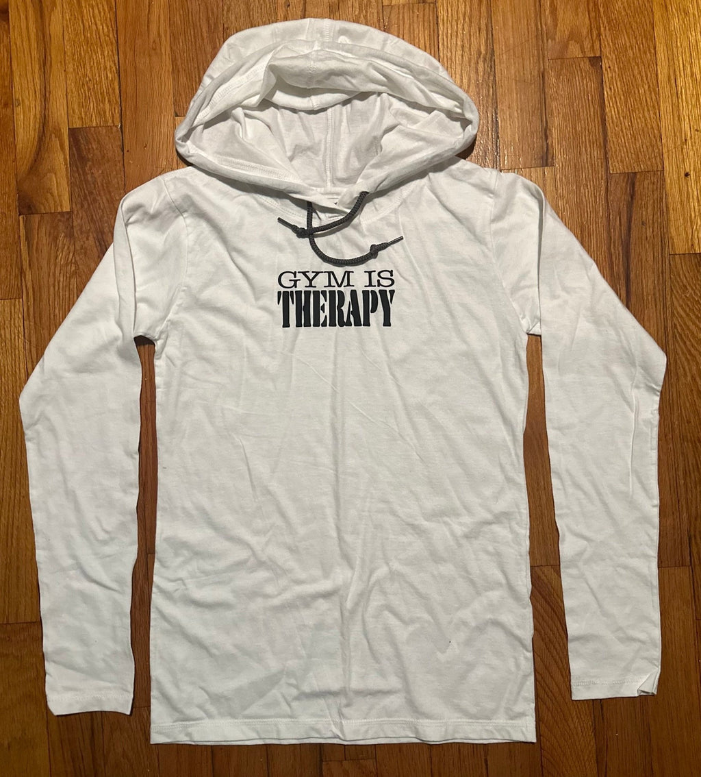 Gym Is Therapy Lightweight Long - sleeve Hoodie - LEGDAY EVERYDAY
