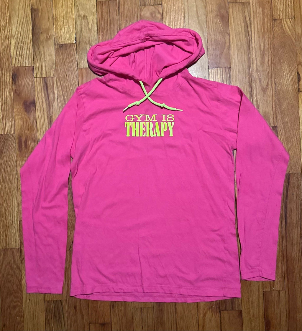 Gym Is Therapy Lightweight Long - sleeve Hoodie - LEGDAY EVERYDAY