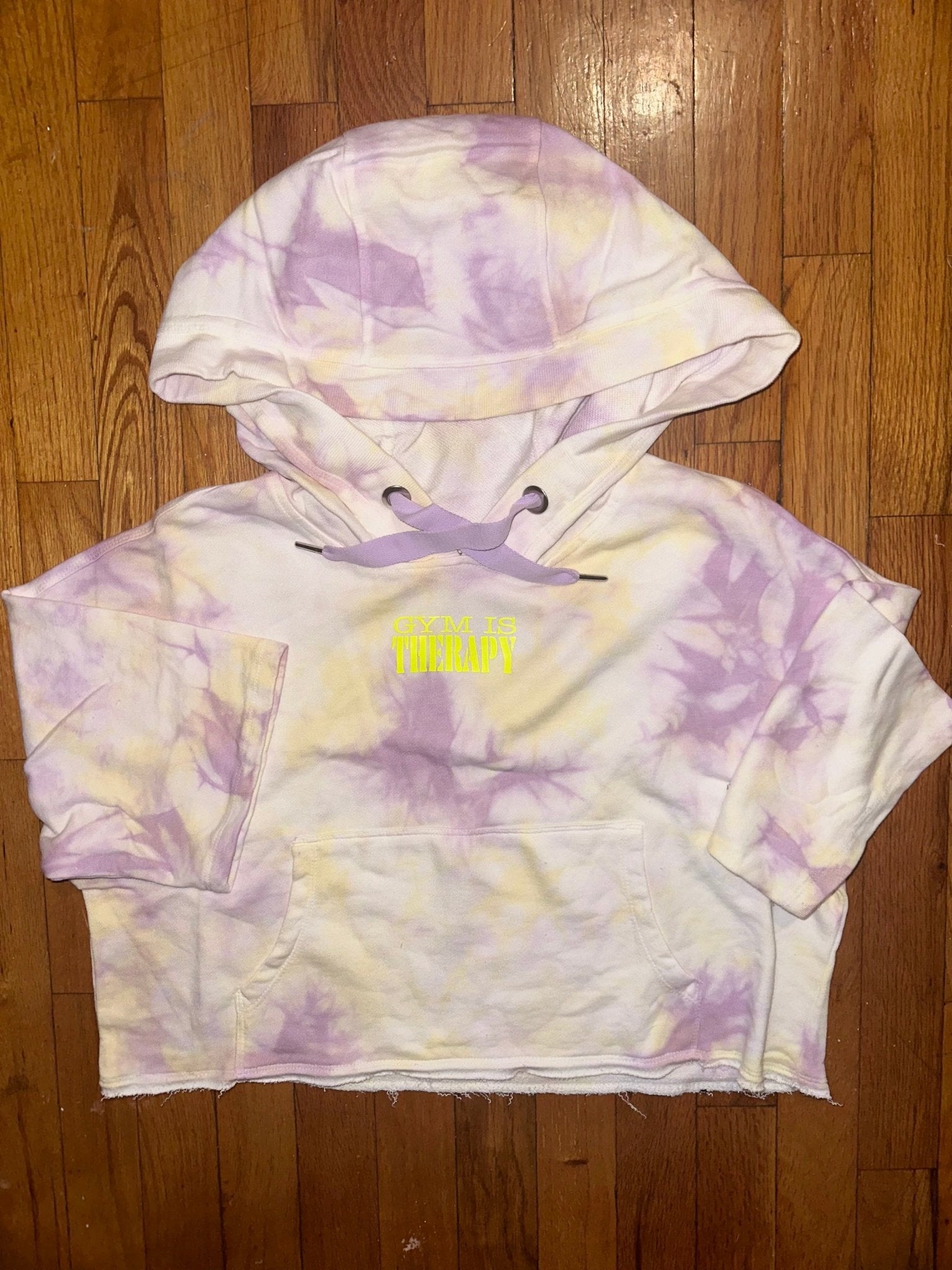 Gym Is Therapy Oversized Anemone Tie - Dye Hoodie - LEGDAY EVERYDAY