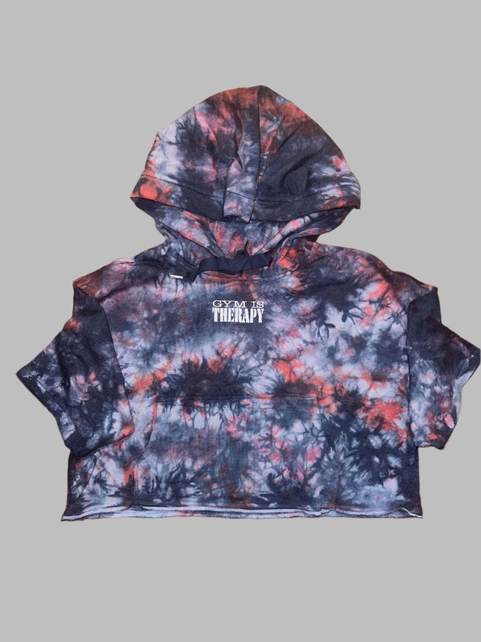 Gym Is Therapy Oversized Anemone Tie - Dye Hoodie - LEGDAY EVERYDAY