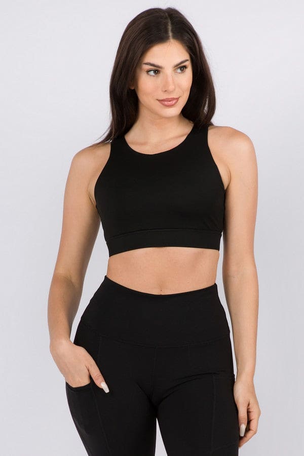Lattice Open Back Activewear Sports Bra - LEGDAY EVERYDAY