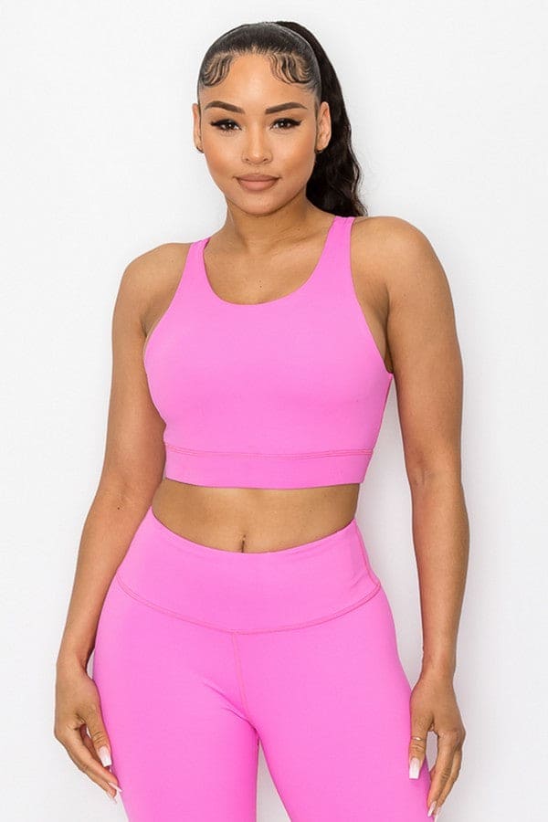 Lattice Open Back Activewear Sports Bra - LEGDAY EVERYDAY