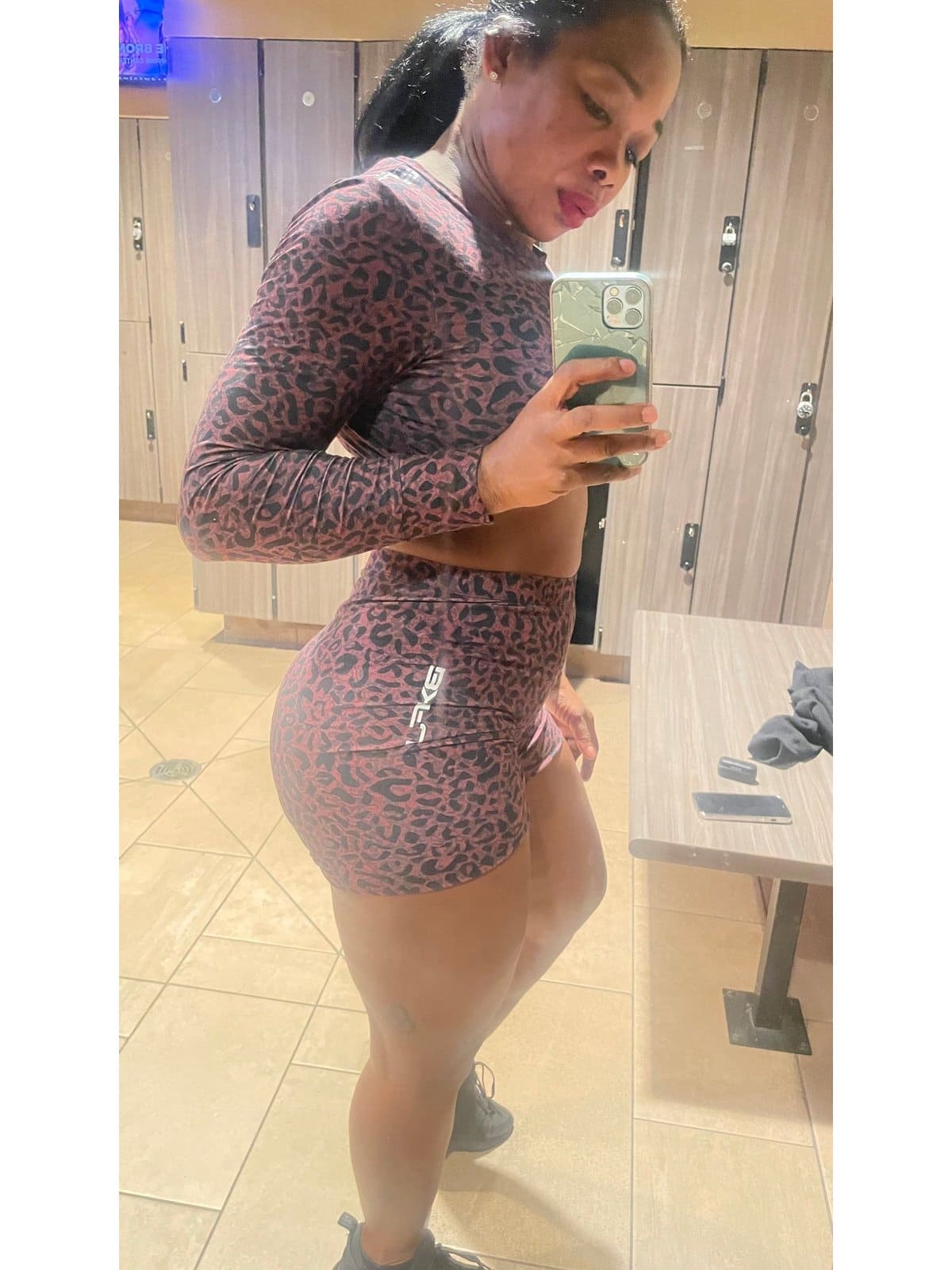 Leopard Print Biker Shorts Set - LEGDAY EVERYDAY