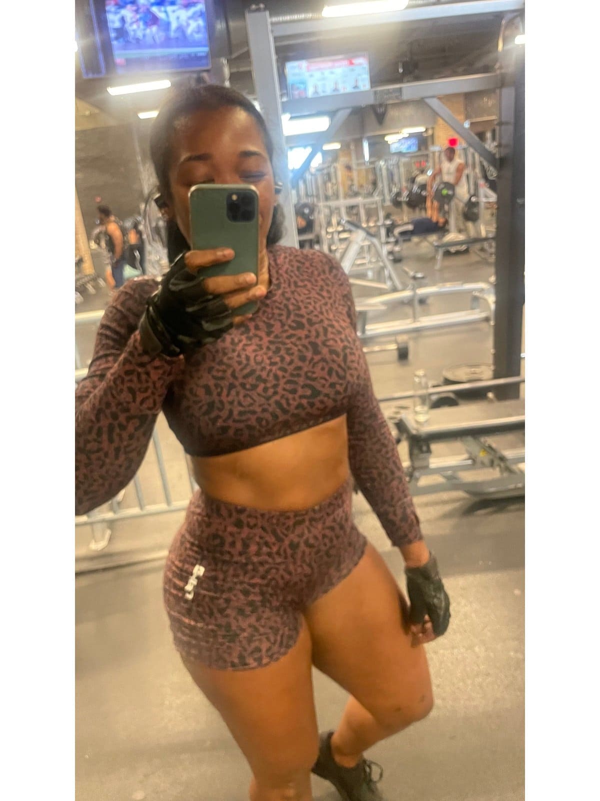 Leopard Print Biker Shorts Set - LEGDAY EVERYDAY