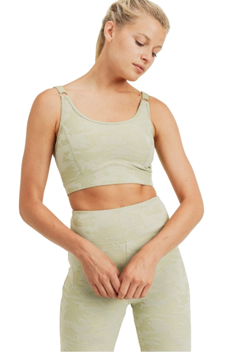 Mono B Camo Jacquard TACTEL® Sports Bra - LEGDAY EVERYDAY