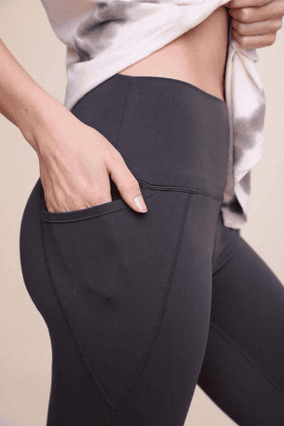 Mono B Essential Solid High - Waist Capri Leggings - LEGDAY EVERYDAY