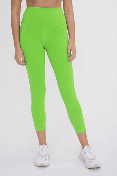 Mono B Essential Solid High - Waist Capri Leggings - LEGDAY EVERYDAY