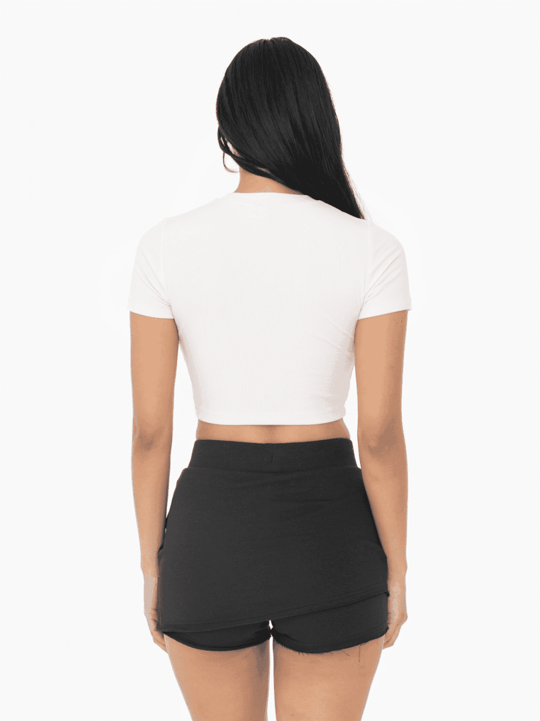 Mono B Micro - Ribbed Cropped Baby Tee - LEGDAY EVERYDAY