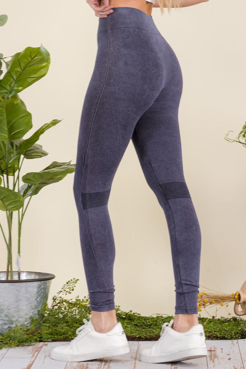 Moto Texture Detailed Leggings - LEGDAY EVERYDAY