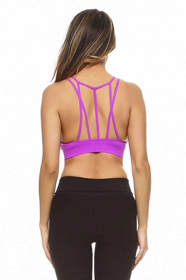 Multi Strap Sports Bra W/Front Mesh - LEGDAY EVERYDAY