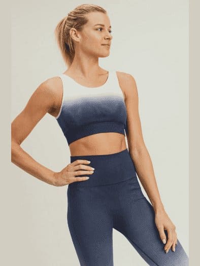 Ombre Dip Dye Seamless Sports Bra - LEGDAY EVERYDAY