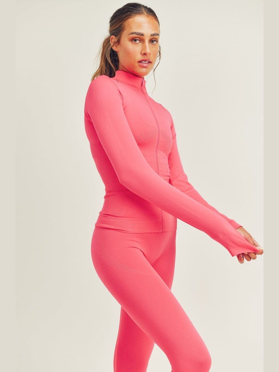 Seamless Long Sleeve Zip Up & Legging Set - LEGDAY EVERYDAY