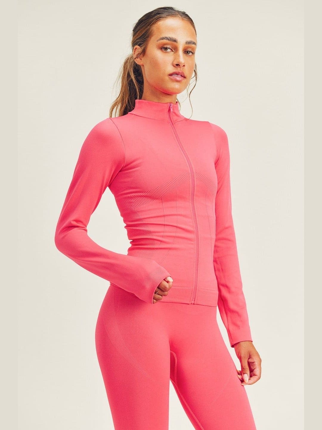 Seamless Long Sleeve Zip Up & Legging Set - LEGDAY EVERYDAY