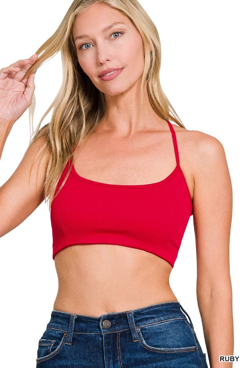 Seamless Ribbed 3 - strap & Cross Back Bralettes - LEGDAY EVERYDAY