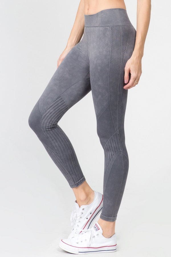 Seamless Ribbed Design Highwaist Leggings - LEGDAY EVERYDAY