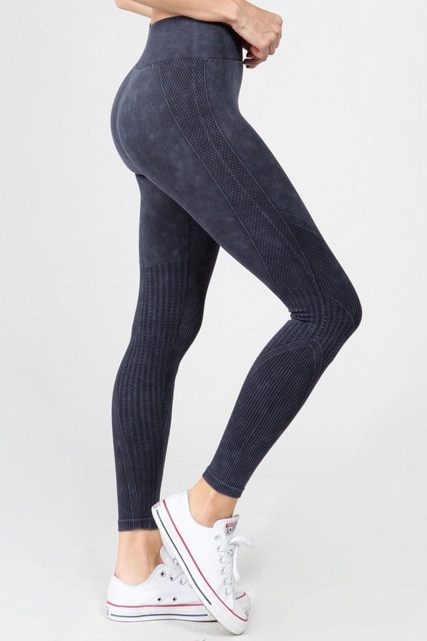 Seamless Ribbed Design Highwaist Leggings - LEGDAY EVERYDAY