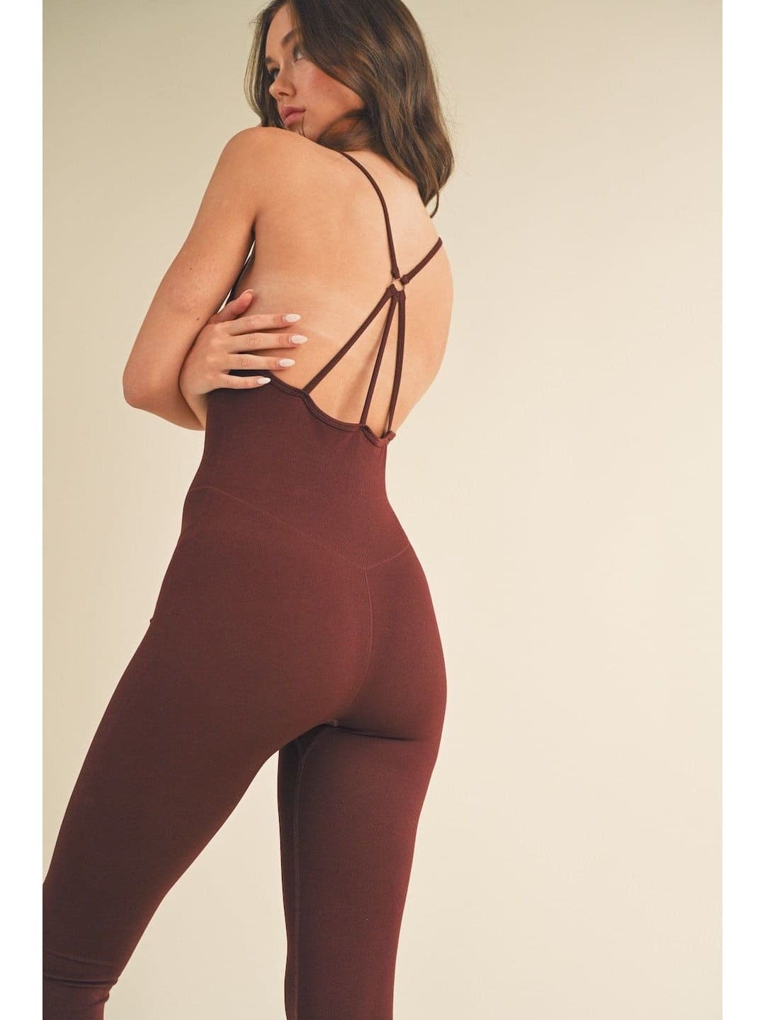 Seamless Strappy Back Essential Jumpsuit - BKFJNY