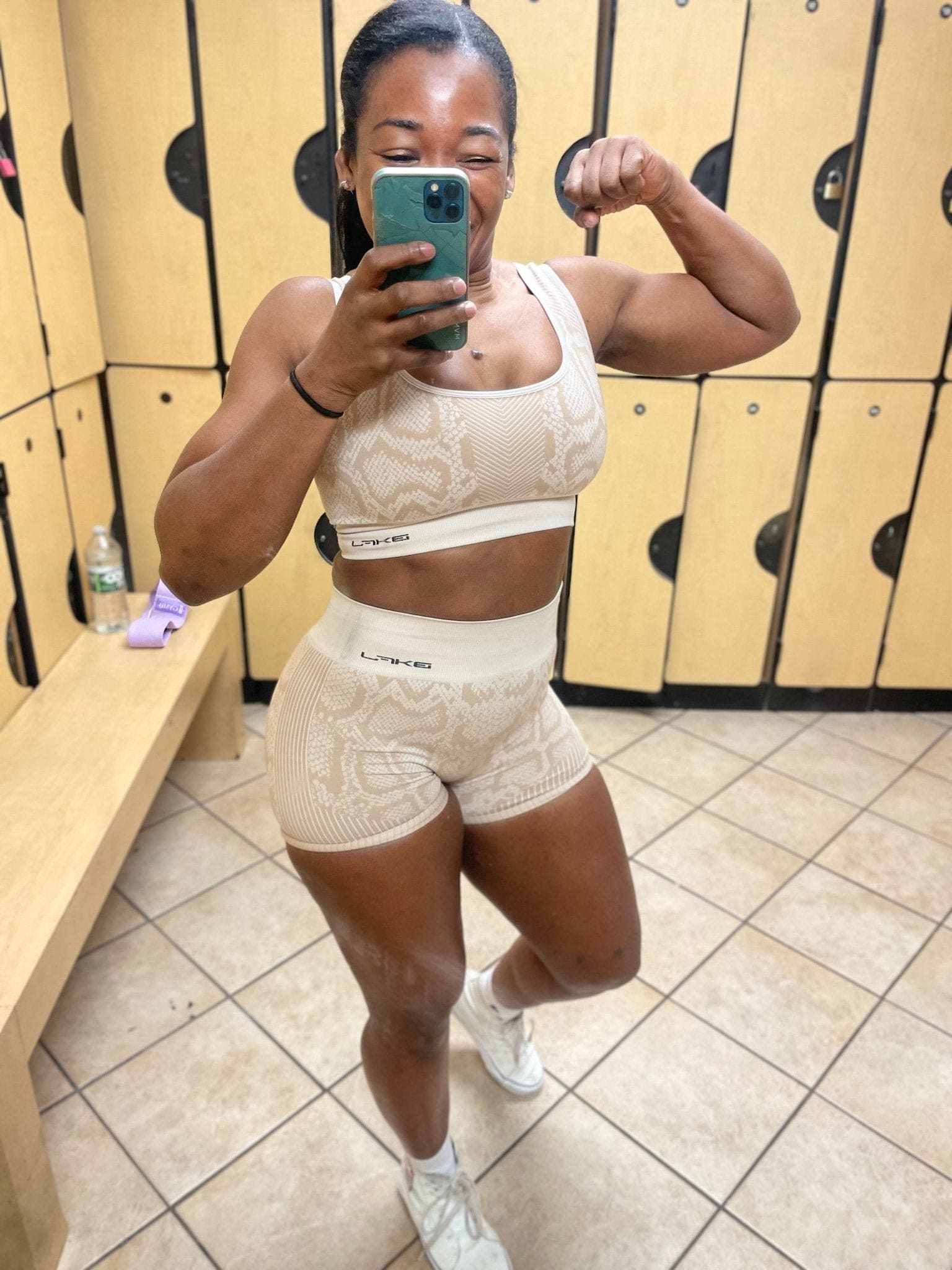 Snake Print Yoga Shorts Set - LEGDAY EVERYDAY