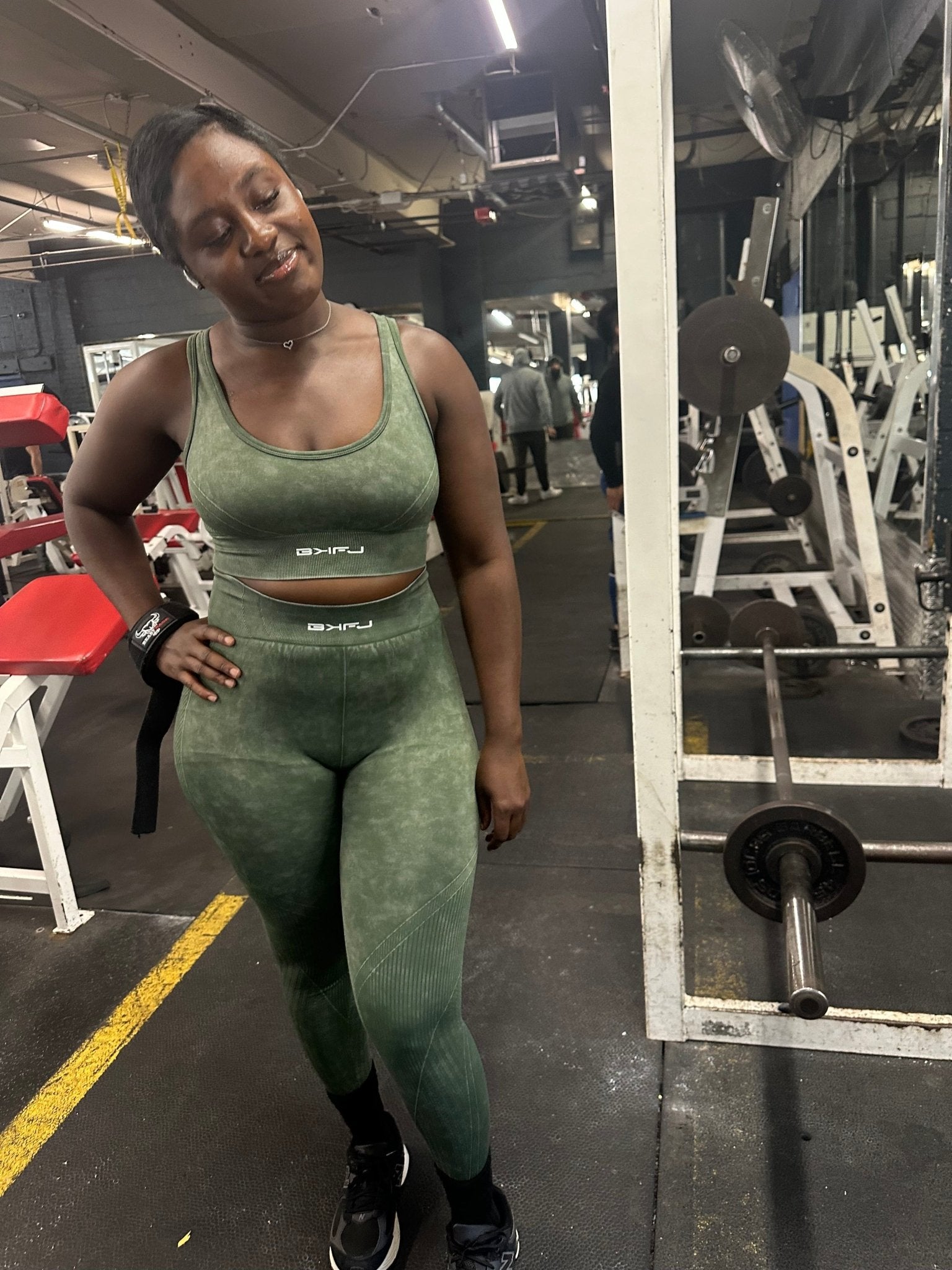 Stone Washed Ribbed Activewear Set - LEGDAY EVERYDAY