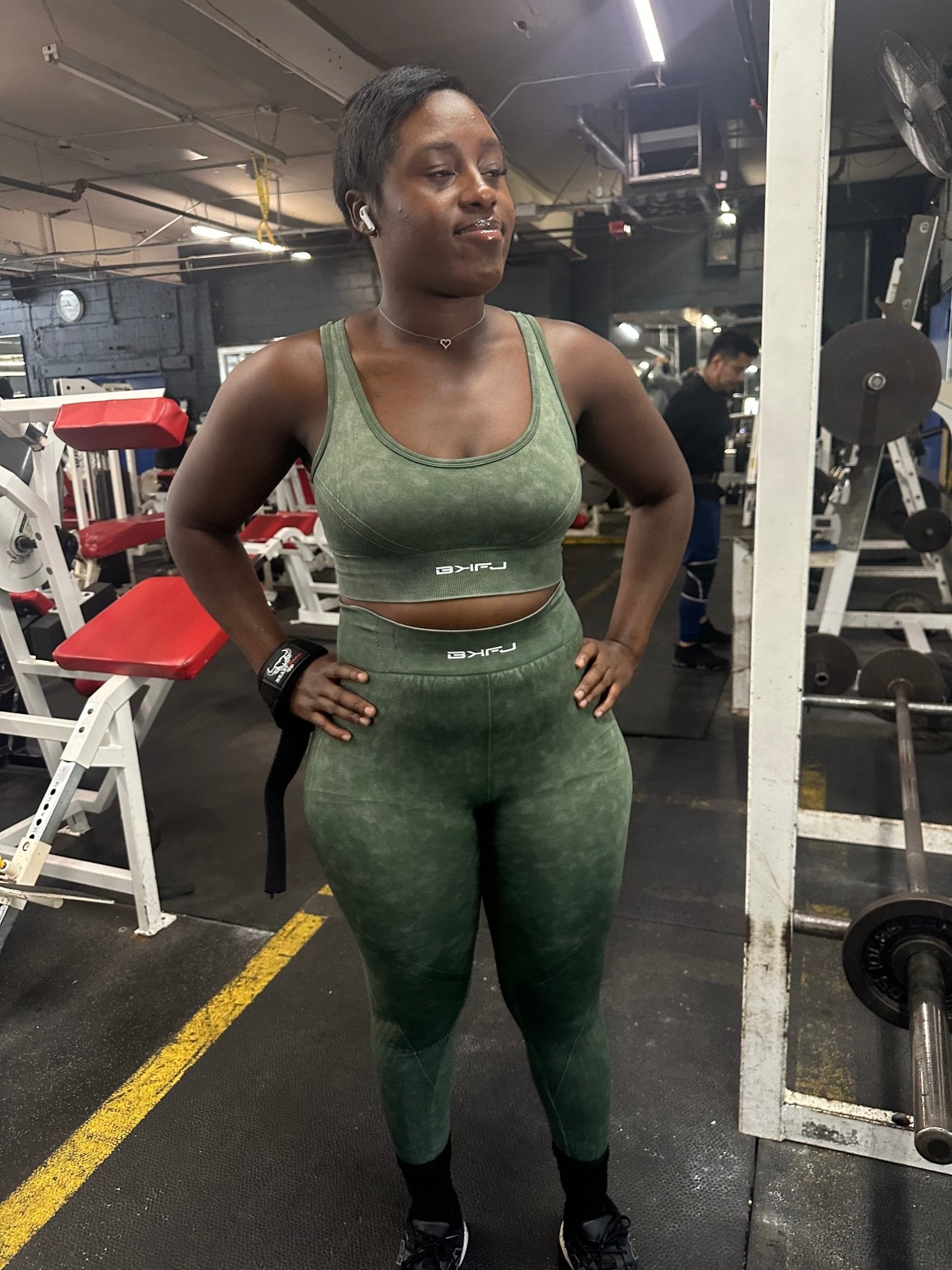 Stone Washed Ribbed Activewear Set - LEGDAY EVERYDAY