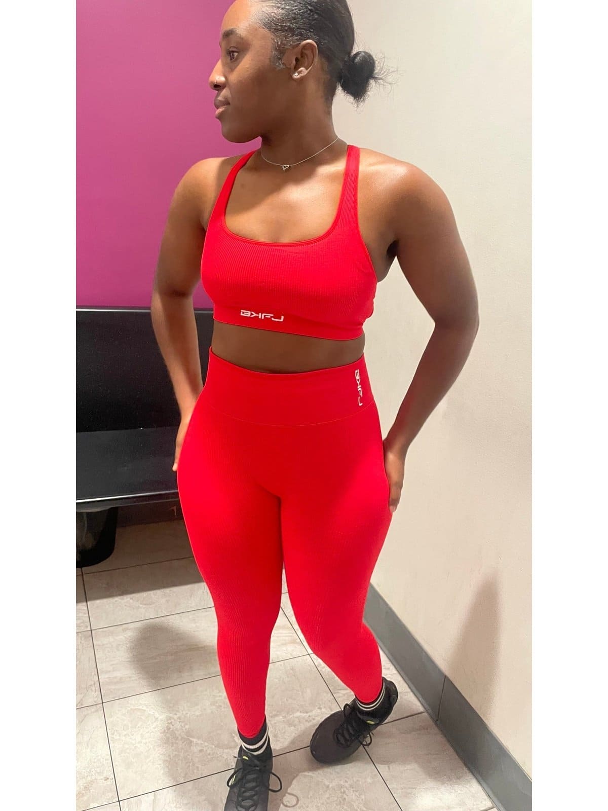 Strappy Back Ribbed Leggings Set - LEGDAY EVERYDAY