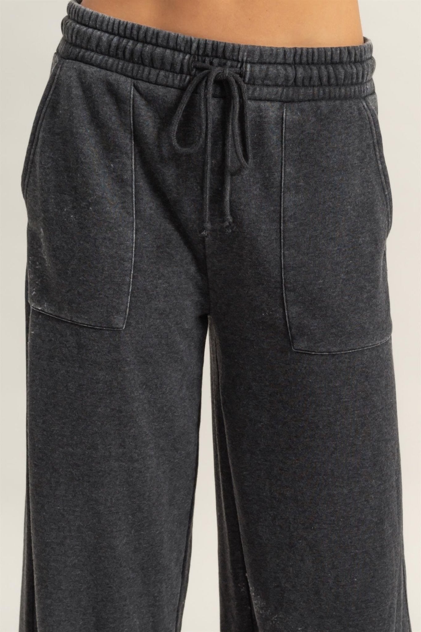 Wide Leg Drawstring Sweatpants - LEGDAY EVERYDAY