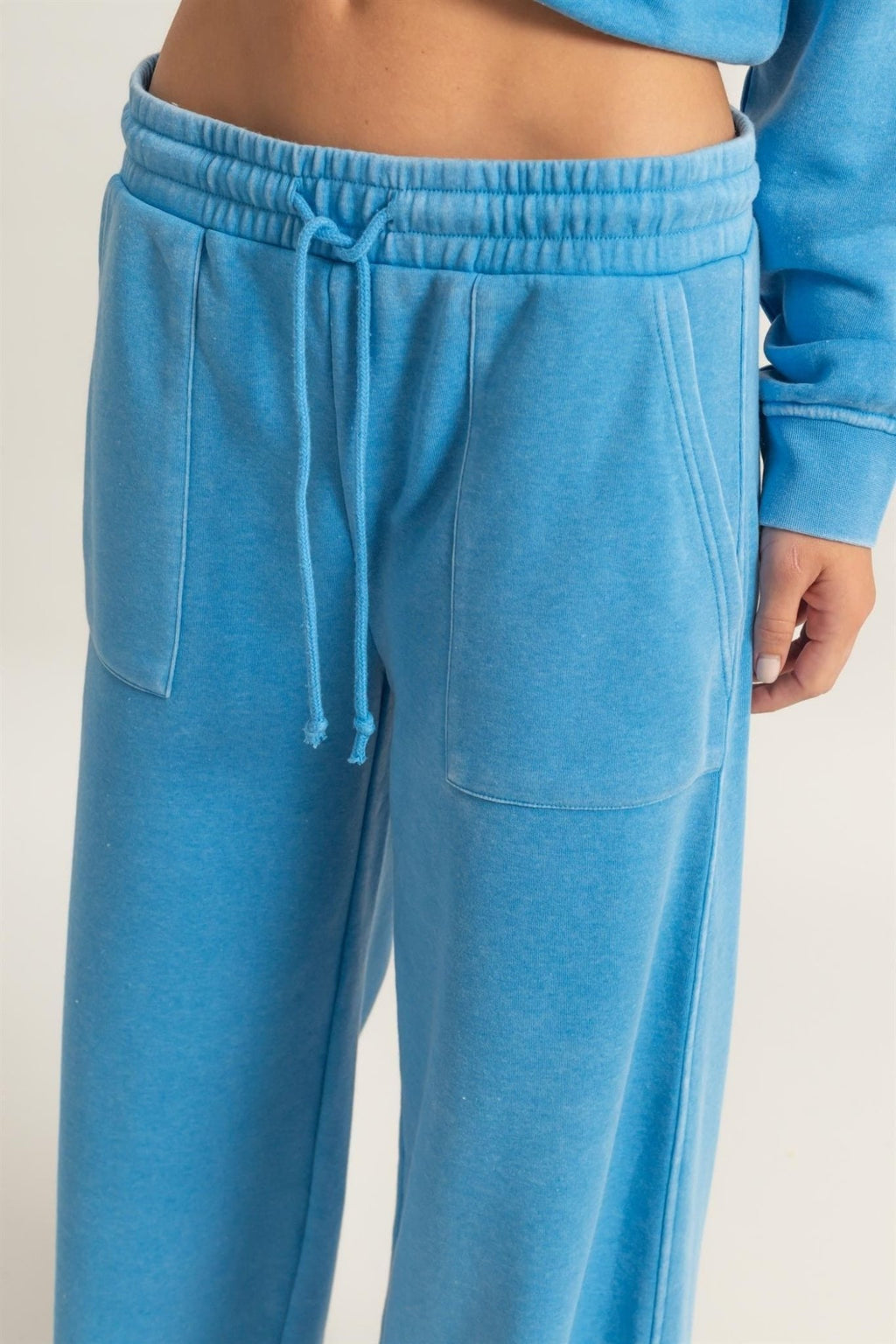 Wide Leg Drawstring Sweatpants - LEGDAY EVERYDAY