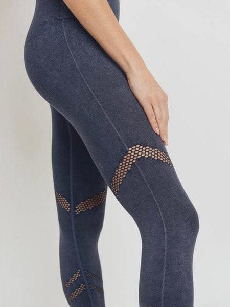 Angled Perforation Mineral Wash Seamless Leggings - LEGDAY EVERYDAY